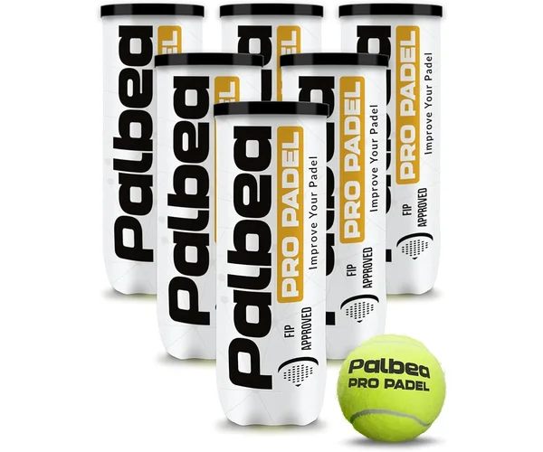 Carton de 6 tubes de balles de padel Palbea Pro Padel FIP