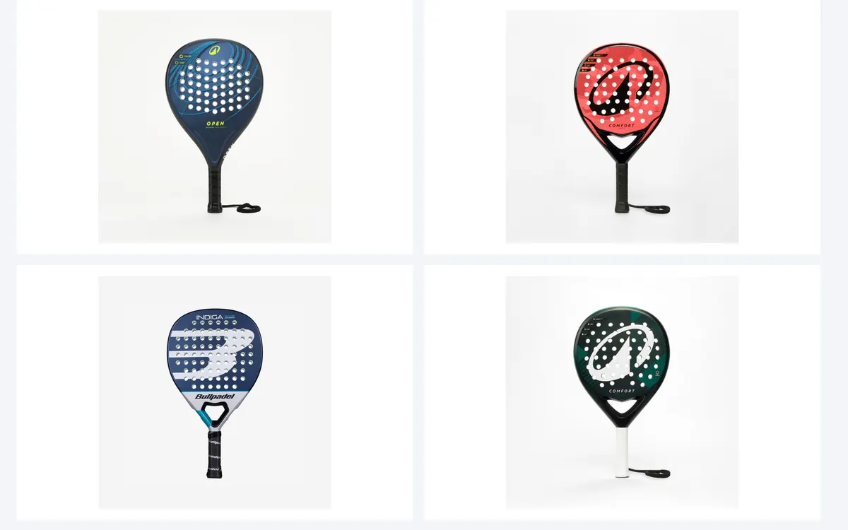 Quatre raquettes de padel vendues chez Decathlon